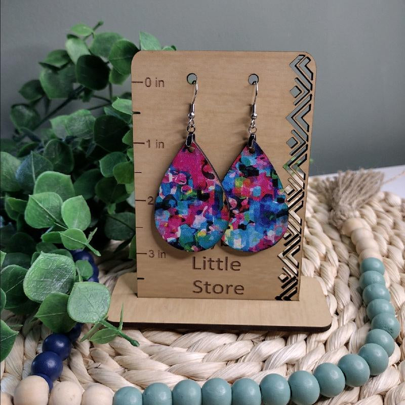 Confetti Earrings, Colorful Earrings, Rainbow Earrings, Teardrop Earrings