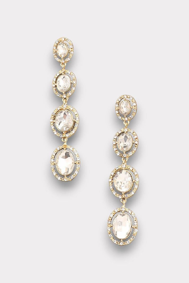 Sparkling Oval Long Rhinestone Earrings - Elevate Your Style! āØš