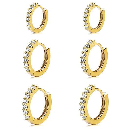 Earrings for Women Small Gold Hoop Earrings Set Plated Huggie Earrings