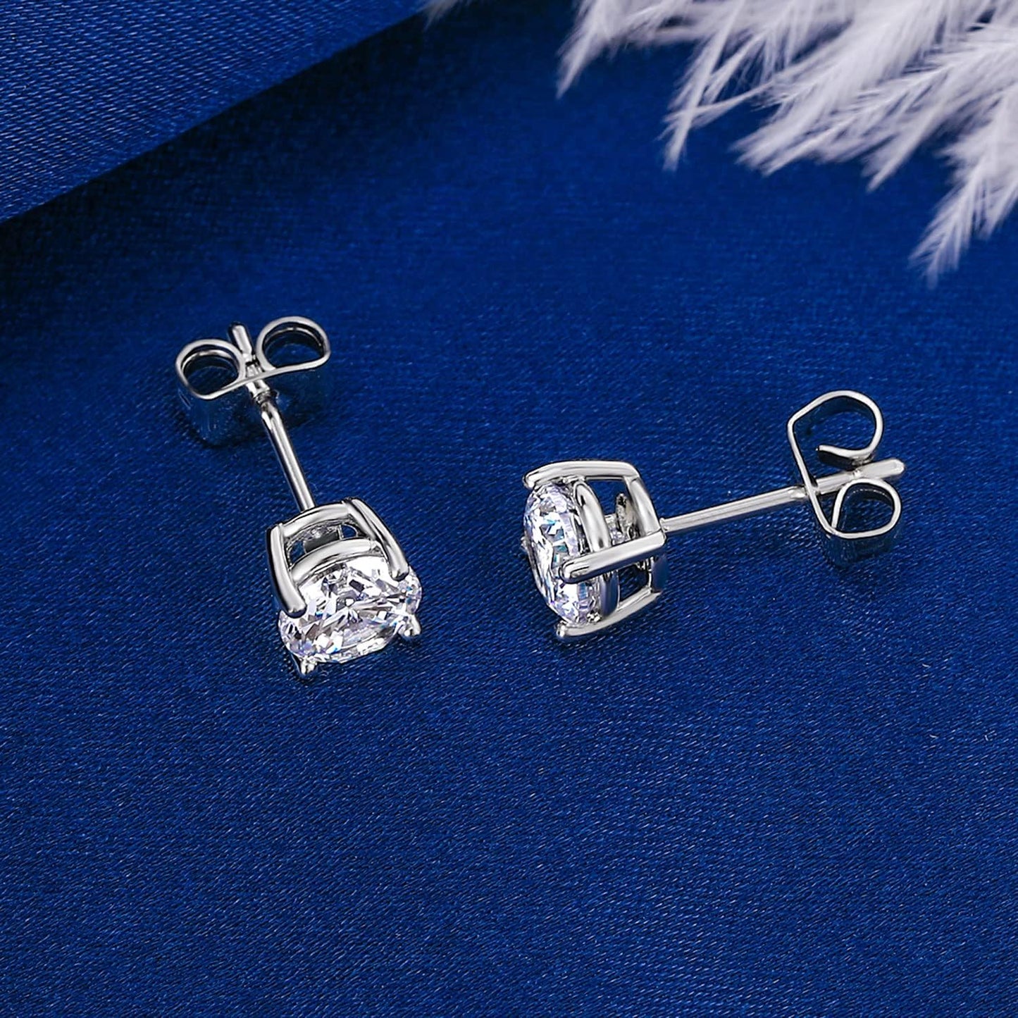 Sparkle in Style! ✨ Check out our 18K White Gold Plated Stud Earrings Set for Everyone! 💎 Perfectly Graduated Clear Cubic Zirconia from 3-8mm! #JewelryGoals #Earrings #Fashion